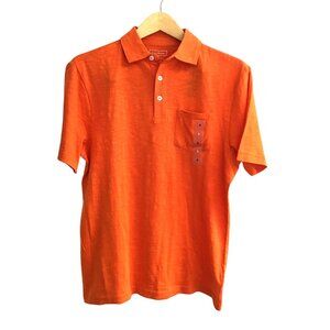 CLUB ROOM -MEN'S POLO SHORT SLEEVE ORANGE SHIRT SIZE SMALL-100% COTTON -NWT